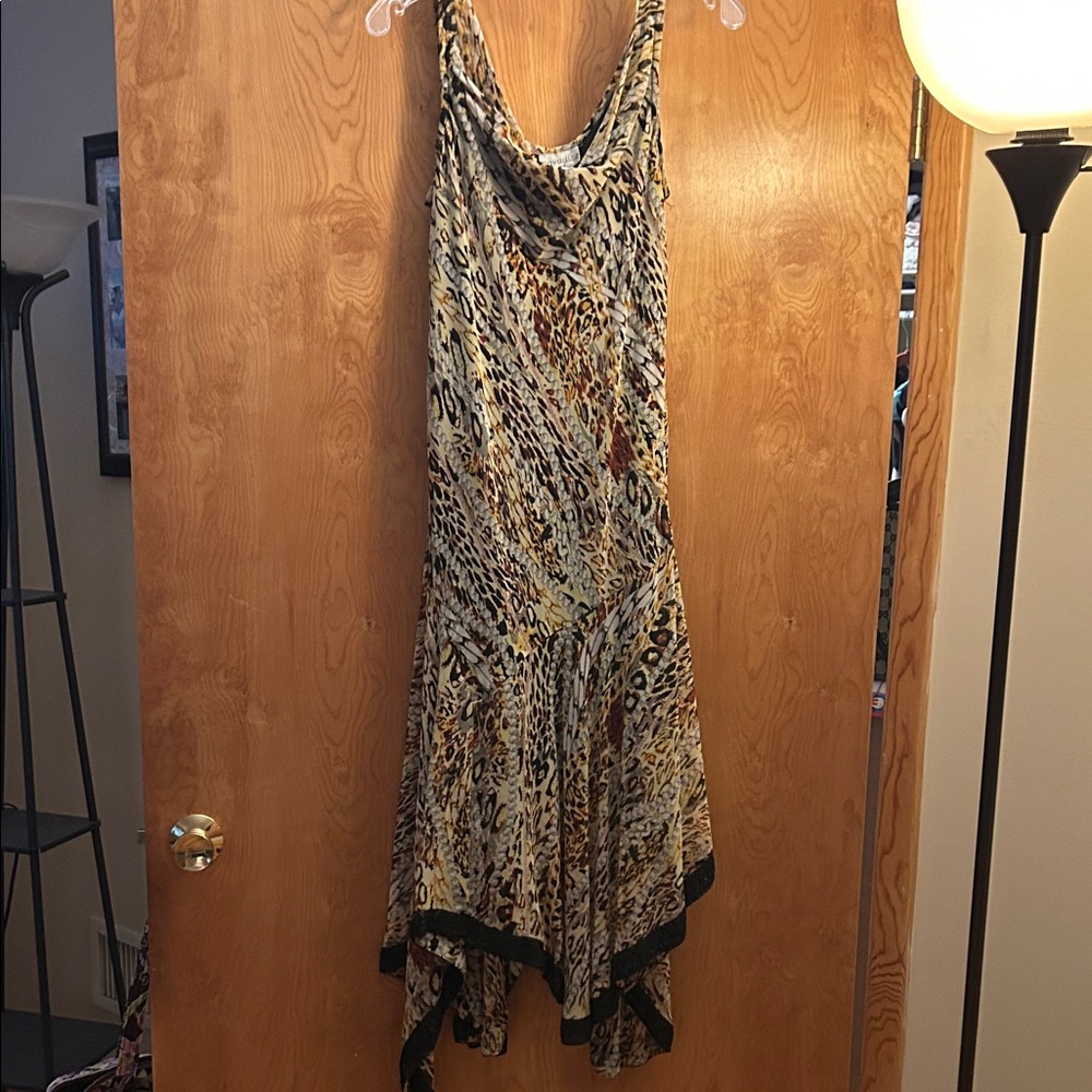 Chic Asymmetrical Leopard Print Dress